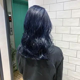 セミロング カラー 原山 直人のヘアスタイル