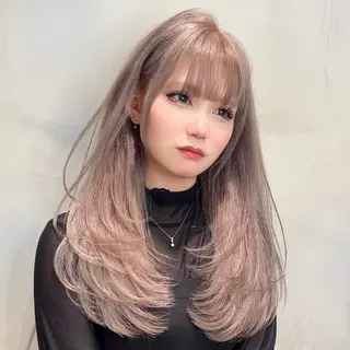ロング カラー 🥇KEN /レイヤー/艶カラーのヘアスタイル