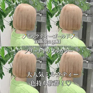 ミディアム 透明感ブリーチカラー 🌈TOMOHIROのヘアスタイル