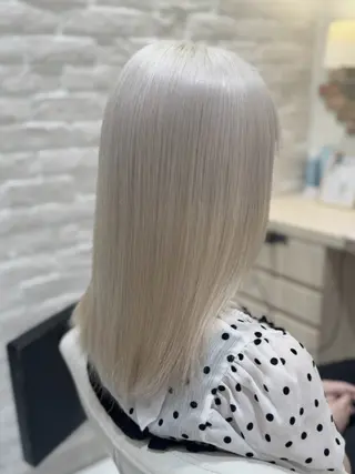 ロング ハイトーンカラー 髪質改善カラーノトのヘアスタイル