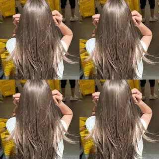 ミディアム 透明感♡グレージュ ♡ミルクティー♡のヘアスタイル