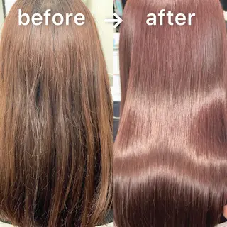 ロング カラー 髪質改善カラー ショートボブ専門のヘアスタイル