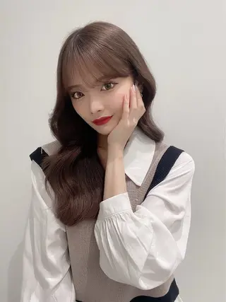 ロング カラー Qmee所属・Shun 透明感カラ ー/似合わせカットのヘアスタイル