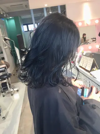 ミディアム 所渉/韓国レイヤー /ウルフカットのヘアスタイル