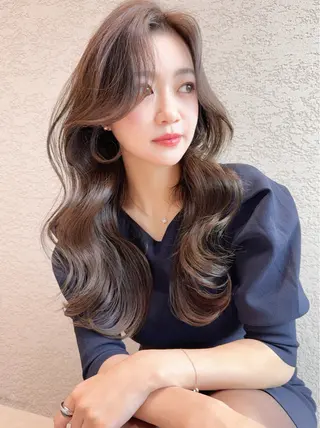 セミロング カラー レイヤー❣️縮毛矯正 川村利幸のヘアスタイル