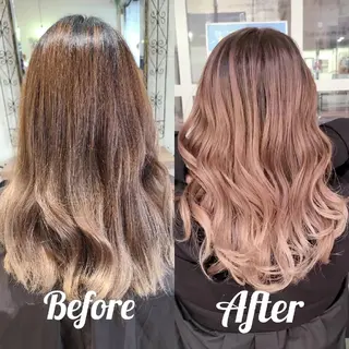 セミロング カラー cherie所属・バレイヤージュ/ ハイライト/大内格のヘアスタイル