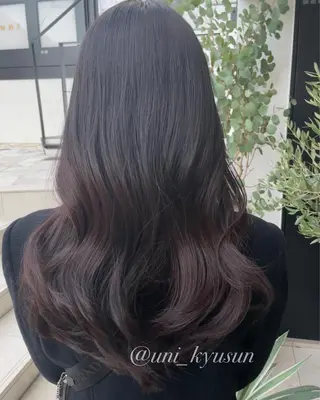 ロング カラー 本格韓国ヘア🇰🇷 【uni】キューさんのヘアスタイル