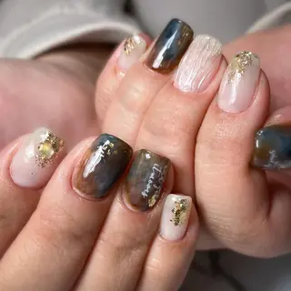 ショート ネイル &.nail/ ニュアンス/持込み可のネイルデザイン