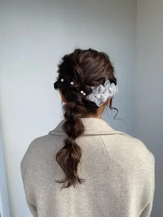 セミロング ヘアアレンジ TOTAL BEAUTY BREK藤枝店所属・. SHIZUKAのヘアスタイル