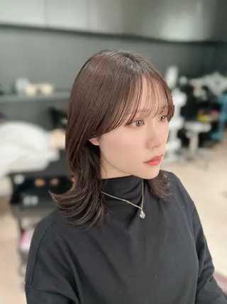 ミディアム 🎀大竹美侑／顔まわ りカット／レイヤーのヘアスタイル