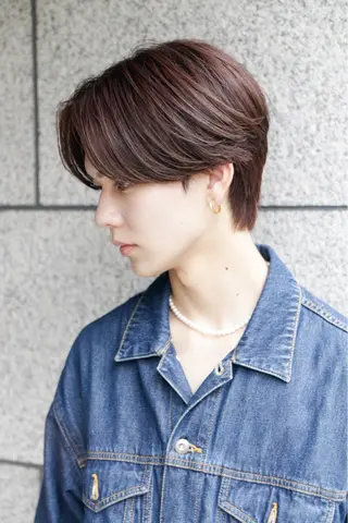 ショート カラー メンズ PERCUT所属・メンズパーマモデル/ 岩谷 諒大のヘアスタイル