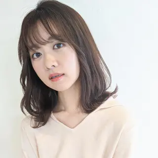 ミディアム カラー パーマ kitin  吉祥寺 山岸花のヘアスタイル