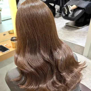 ロング カラー ヘアアレンジ ブリーチなしカラー /ベージュ/安形翔のヘアスタイル