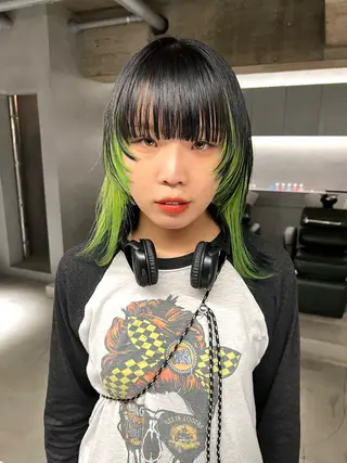 セミロング カラー 宮川 日菜子のヘアスタイル