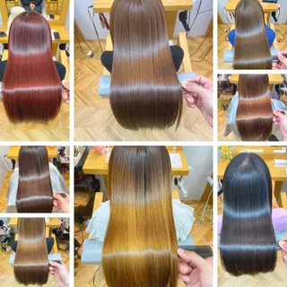 ロング カラー パーマ youres hair はなれ店所属・髪質改善🌸縮毛矯正 専門家💖後藤のヘアスタイル