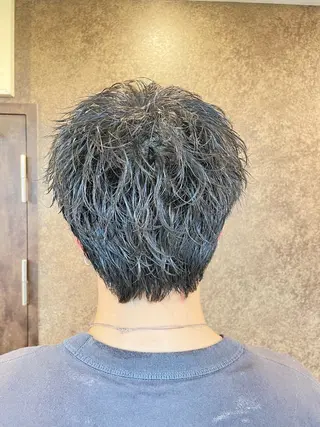 ショート メンズ メンズパーマ特化 カバヤマ　リョウのヘアスタイル