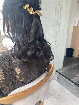 ミディアム ✨色持ちの良い艶 カラー✨蟹江真世のヘアスタイル