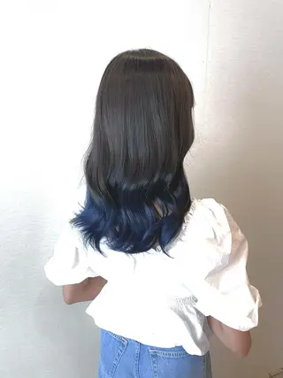 セミロング カラー 透明感カラー❄️要 半個室×マンツーマンのヘアスタイル