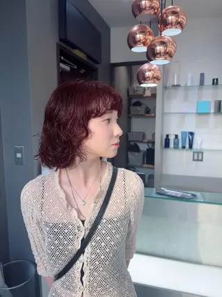 ミディアム カラー ミルクティー/ピンク /ブロンド 咲良のヘアスタイル