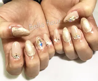 セミロング ネイル Belle fleurのネイルデザイン