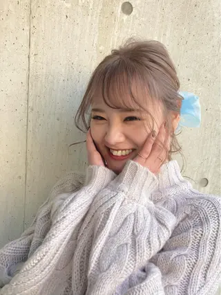 セミロング 梅山 美侑のヘアスタイル