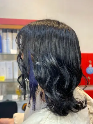 ミディアム ゆぴ☾‪/推しカラー /ハイトーンのヘアスタイル