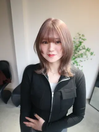 ミディアム カラー ハイトーン/メンズ/ デザイン/梅田/ミユのヘアスタイル