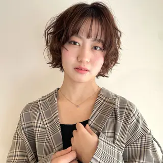 ミディアム パーマ note所属・韓国風/レイヤー/ note アヤナのヘアスタイル