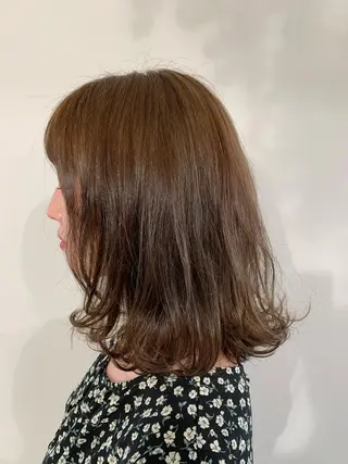 ミディアム カラー パーマ ヘアアレンジ 加藤 綾華のヘアスタイル