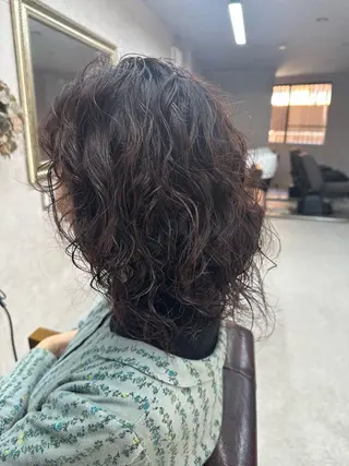 セミロング カラー パーマ Lien 深井店のヘアスタイル