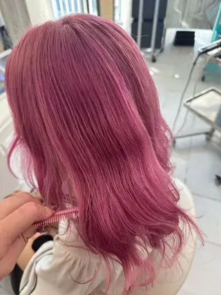ミディアム カラー エクステ♡ヘアメ 内村麻衣のヘアスタイル