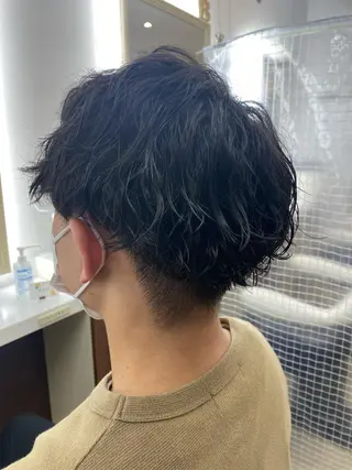 ショート パーマ メンズ 市川 博紀 店長のヘアスタイル