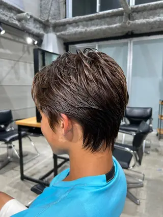 ショート カラー メンズ ブリーチなしカラー /メンズパーマ/原宿のヘアスタイル