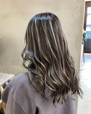 セミロング カラー 縮毛/レイヤー 韓国/橋口のヘアスタイル