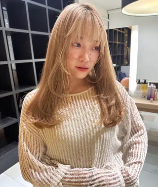 ロング カラー hibiki/セット /透明感カラーのヘアスタイル