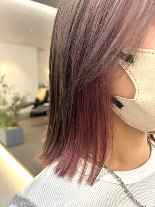 カラー ✨ハイトーン/暗髪/ ハイライト/松岡✨のヘアスタイル