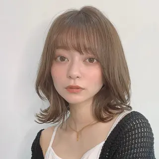 ミディアム カラー パーマ ヘアアレンジ JYUNESU OMOTESANDO所属・【店長】 マツモトタクヤのヘアスタイル