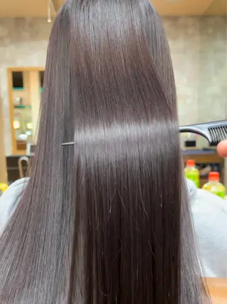 セミロング メンズ曲がる 縮毛矯正/駅徒歩4分のヘアスタイル