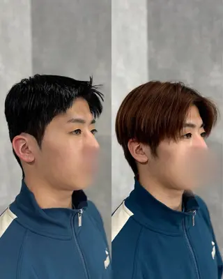 ショート カラー パーマ メンズ 韓国メンズヘア/ ダウンパーマ/歩夢のヘアスタイル