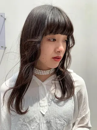 セミロング カラー ヘアアレンジ アンククロス渋谷【ANKH CROSS】所属・韓国ヘア┊︎レイヤー ┊︎haruka🌙のヘアスタイル