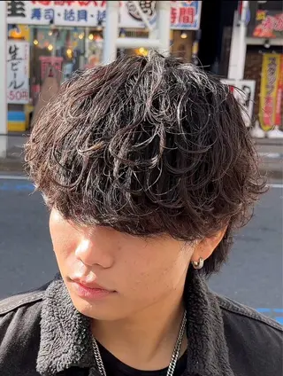 パーマ メンズ メンズ専門/パーマ 特化/栄/北出瑞貴のヘアスタイル