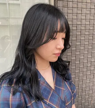 セミロング カラー グレージュ/透明感/ 韓国ヘア/RISAのヘアスタイル