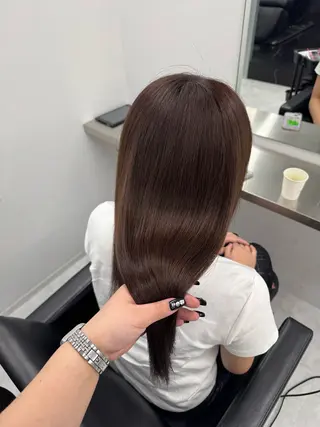 セミロング うる艶🫧ハイトーン 💜🦋🫧ミズキのヘアスタイル