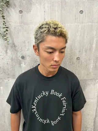 ショート カラー パーマ メンズ 奈良/生駒/FEEL /ノガミトシキのヘアスタイル