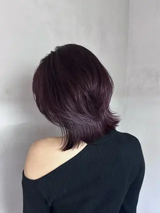 ミディアム カラー YU-GA /レイヤーカットのヘアスタイル