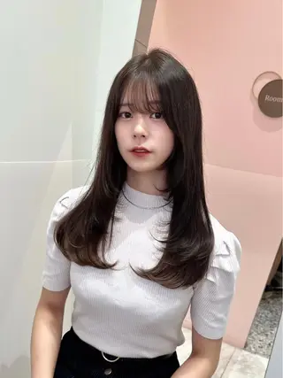 ロング カラー レイヤー/ハッシュ 渋谷/サッタのヘアスタイル