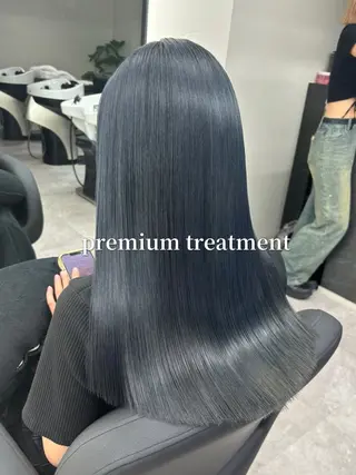 ロング カラー パーマ 心斎橋/ブリーチなし 髪質改善/レイヤーのヘアスタイル