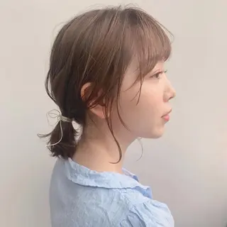 ミディアム カラー 🌱小顔ヘア/ボブ ミディアム/双葉🌱のヘアスタイル