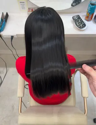 セミロング 髪質改善/縮毛矯正 梅田茶屋町/西尾祐作のヘアスタイル