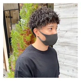 パーマ メンズ 菊池大一 溝の口パーマのヘアスタイル